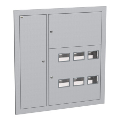 Корпус металлический IEK LIGHT ЩЭ-6-Э 36, IP31, слаботочный отсек слева, серый [IND-MKM43-06-31-E-L]