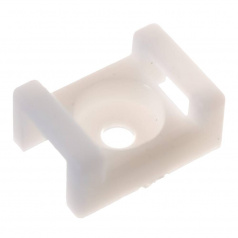 Площадка для крепления стяжки Rexant ПС-2 с монтажным отверстием, 22x16 мм, белая (10 шт) [07-2102-10]