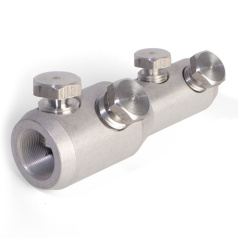 Соединитель болтовой переходной КВТ 4ПСБЕ-70-120/150-240 с угловым расположением болтов [66808]