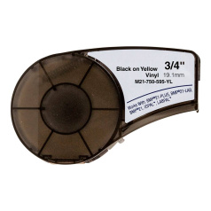 Картридж совместимый AV-M21-750-595-YL, 19.05 мм, черный на желтом, для Brady BMP21 [AVbrd142811]