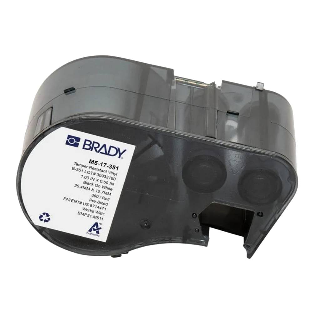 Этикетки контроль вскрытия Brady M5-20-351 винил, 50.8 х 25.4 мм, черный на белом, 160 шт [brd170857]