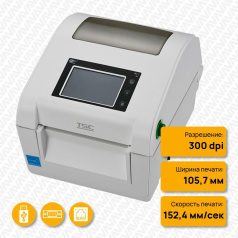Термопринтер для печати этикеток TSC DH340THC, здравоохранение, 300 dpi, USB, Ethernet, RS-232 [DH340HC-A001-0002]