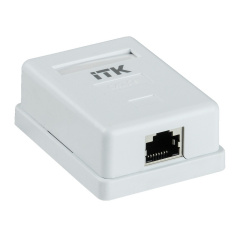 Настенная информационная розетка RJ45 ITK кат. 5E FTP 1-порт [CS2-1C5EF-12]