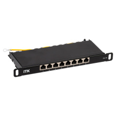 Патч-панель ITK 0.5U категория 5E STP, 8 портов 10" Dual IDC [PP08-D05UC5ES-D05-10]