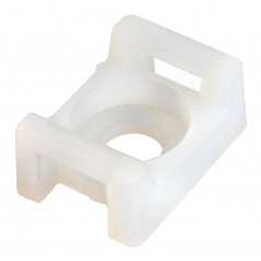 Площадки монтажные под нейлоновые стяжки Fortisflex ПМО 22х16 с отверстием под саморезы, белые (100 шт) [53313]