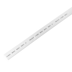 Термоусаживаемая трубка Rexant 12.0/6.0 мм, белая, усадка 2:1, с подавлением горения, нарезка по 1 м [21-2001]