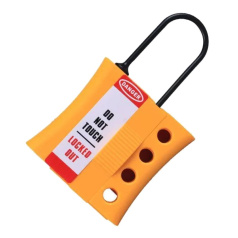 Множитель замковый нейлоновый с тонкой дужкой, Ø дужки 3 мм, желтый [gwrK45]