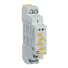Реле напряжения ORV IEK с блокировкой однофазное 12В DC [ORV-01-DC12]