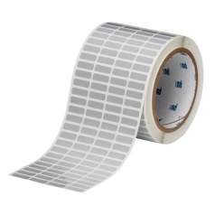 Этикетки Brady THT-1-435-10 полиэстер, 19.05 х 6.35 мм, серебристые глянцевые, 10000 шт [brd30227]