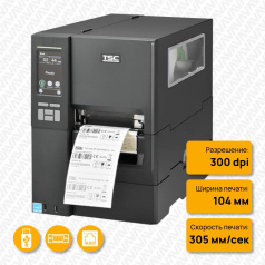 Термотрансферный принтер TSC MH341P, 300 dpi, USB, Ethernet, Wi-Fi READY, Touch LCD [MH341P-A001-0302]