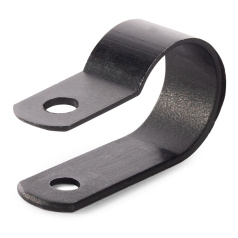 Скоба нейлоновая под саморезы Fortisflex СНК-16, черная (100 шт) [103932]