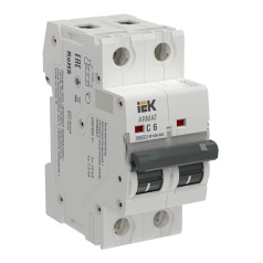 Автоматический выключатель IEK ARMAT M10N-MA 2P C 6А [AR-M10N-MA-2-C006]