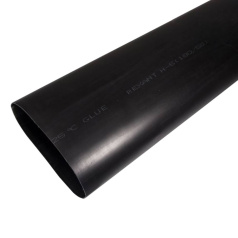 Среднестенные термоусаживаемая трубка клеевая Rexant 180.0/58.0 мм, черная, нарезка по 1 м [26-0180]