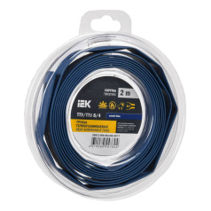 Термоусаживаемая трубка IEK ТТУ нг-LS 8/4, синяя, 2 м [UDR12-008-004-002-K07-T]