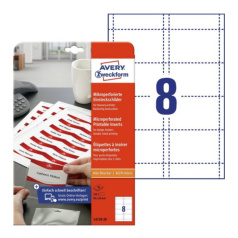 Вкладыши для бейджа Avery Zweckform, 60 х 90 мм, белые (160 шт, 20 листов) [L4728-20]