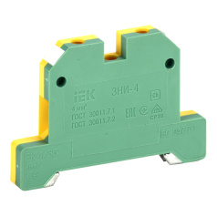 Зажим наборный IEK ЗНИ-4PEN 4 мм², заземление, желто-зеленый [YZN20-004-K52]