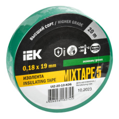 Изолента IEK MIXTAPE 5, 0.18 х 19 мм, зеленая, 20 м [UIZ-20-10-K06]