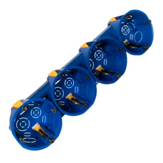 Коробка установочная четверная Kopos GIPS для полых стен Ø 68x45 мм, KUG-68-45/4 (NA)