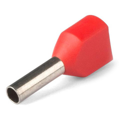 Наконечник штыревой втулочный изолированный двойной КВТ НШВИ(2) 1.0-8 [79464]