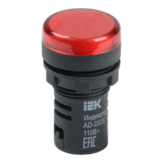 Лампа сигнальная светодиодная, красная IEK AD22DS (LED) 24В [BLS10-ADDS-024-K04]