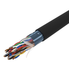 Кабель витая пара F/UTP Rexant, cat 5, 25PR, 24AWG, внешний, черный, 305 м [01-1203]