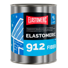 Гидроизоляционная мастика для зимнего ремонта с фиброволокном Elastomeric 912 Fiber, сигнально-серый (RAL 7004), 3 кг