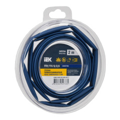 Термоусаживаемая трубка IEK ТТУ нг-LS 5/2.5, синяя, 2 м [UDR12-005-D25-002-K07-T]