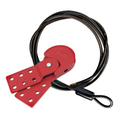 Тросовый блокиратор, сталь в ПВХ оплетке, Ø 4.8 мм, 1.8 м, красный [gwrL62]