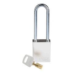 Замок алюминиевый Brady SafeKey со стальной дужкой, 76 мм, Ø 6.4 мм, серебристый [gws150283]