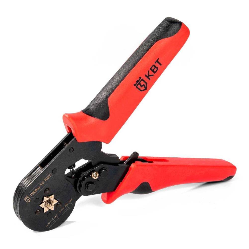 Пресс-клещи КВТ ПКВш-10 для обжима втулочных наконечников [77669]