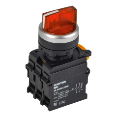 Переключатель с подсветкой на 3 положения IEK MASTER 2NO, красный [MI-SW60-20XD-4-14-3-K04]
