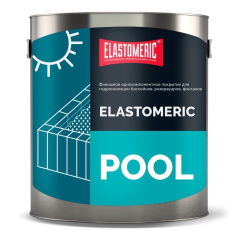 Гидроизоляция бассейнов, резервуаров, фонтанов Elastomeric Pool, бирюзовая, 3 кг