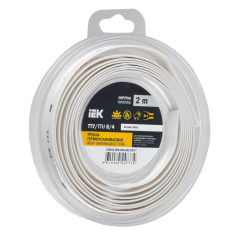 Термоусаживаемая трубка IEK ТТУ нг-LS 8/4, белая, 2 м [UDR12-008-004-002-K01-T]