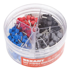 Набор втулочных наконечников двойных НШВИ2 Rexant ТE-200 в боксе [08-1930]