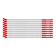 Клипсы для проводов Brady SCN-10-2 диаметр 2.8-3.4 мм, легенда "2", нейлон, белые, 300 шт [brd313102]