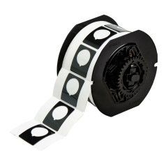 Этикетки Brady B30EP-167-593-BK под кнопку, полиэстер, 30.48 х 38.1 мм, Ø 22.5 мм, черные, 235 шт [gws118055]