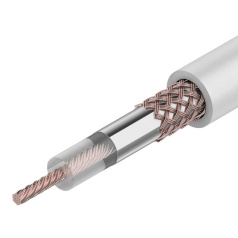 Кабель коаксиальный RG-58 A/U Rexant, 50 Ом, белый, бухта 100 м [01-2001]