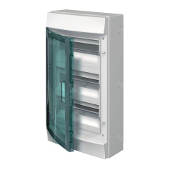 Бокс настенный ABB Mistral65 36М, прозрачная дверь, с клеммами, 3 ряда [1SLM006501A1206]