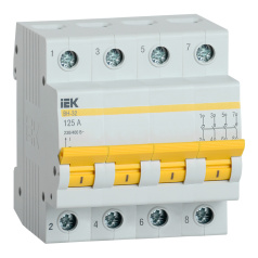Выключатель нагрузки IEK KARAT, ВН-32, 4P, 125А [MNV10-4-125]