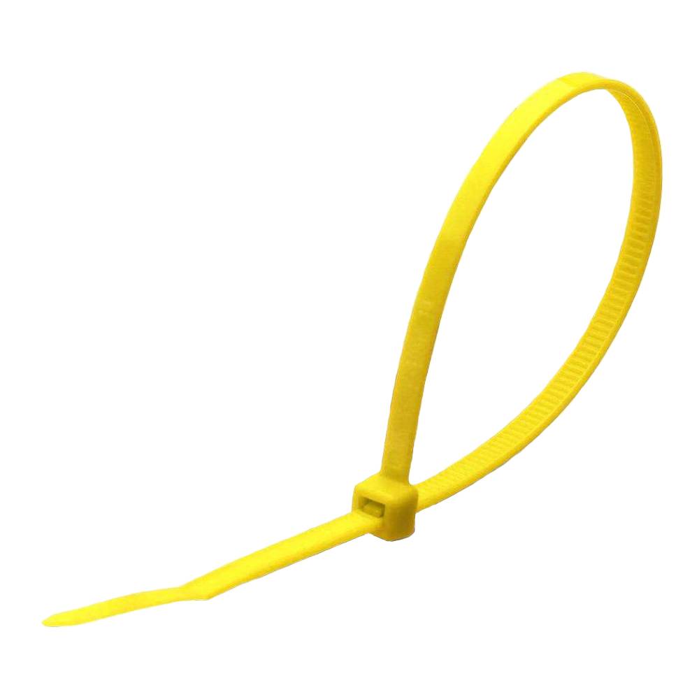Кабельные стяжки нейлоновые Fortisflex КСС 5х300, желтые (100 шт) [61331]