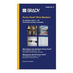 Кабельные маркеры Brady PWM-PK-11, виниловая ткань, 5.5 х 39.7 мм, легенда "1-30", белый, 450 шт [brd31211]