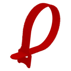 Хомут-липучка Rexant 150 х 12 мм, красная (12 шт) [07-7154]