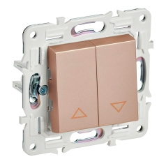 Выключатель жалюзи IEK SKANDY 10А SK-V12Sa песочный [SK-V15-0-10-K98]
