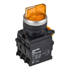 Переключатель с подсветкой на 3 положения IEK MASTER 2NO, жёлтый [MI-SW60-20XD-4-14-3-K05]