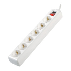 Удлинитель У06К IEK 2P+PE 3х1 мм², 16А/250В, белый, 5 м [WYP10-16-06-05-ZK-N]