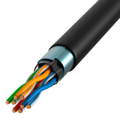 Кабель витая пара ITK F/UTP, категория 5E, 4х2х0.52, LDPE, черный, РФ/С, 305 м [LC3-C5E04-339-S-P-R]