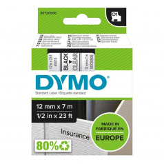 Картридж Dymo S0720500/45010, 12 мм, черный на прозрачном