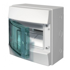 Бокс настенный ABB Mistral65 8М, прозрачная дверь, с клеммами [1SLM006501A1201]