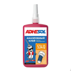Анаэробный резьбовой клей Adhesol AA 534 Б быстрозастывающий, средней прочности, 250 мл