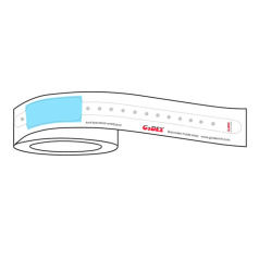 Медицинские браслеты для печати на принтере Godex DT2 Band, 190 х 30 мм (300 шт + 320 клипс) [510-030001-021]